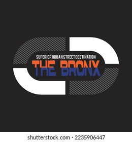 the bronx new york city design typography vector illustration for print