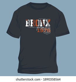 el bronx new york ciudad gráfico diseño de camisetas taquilla vector buen para la impresión casual en la calle