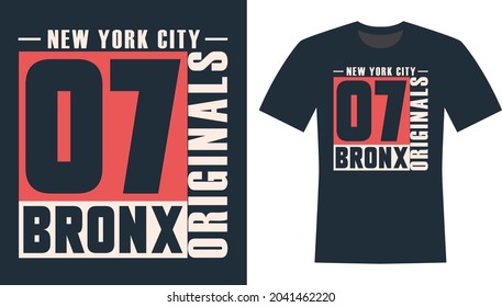 Bronx New York City Tshirt Design Stock Vector (Royalty Free ...