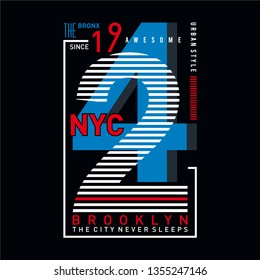 The bronx new york city typography for design clothes graphics for print product number t shirt