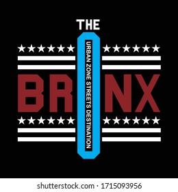 the bronx new york city typography, vector illustration