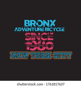bronx new york city typography design for t-shirt vector illustration