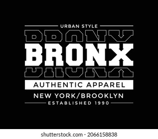 Bronx New York City Typography Vector T-shirt Design for print 