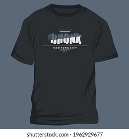 the bronx new york city urban graphic design t shirt typography vector for ready print
