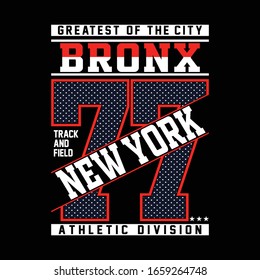 Bronx New York slogan typography graphic for print t shirt,vector illustration,style,line art