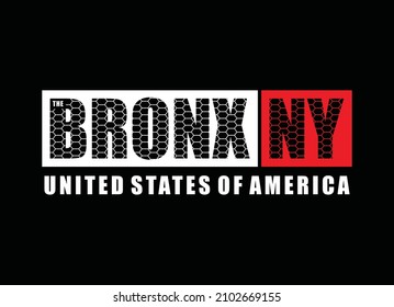 The bronx, new york, typography graphic design, for t-shirt prints, vector illustration