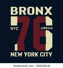 Bronx New York  typography tee graphic design,vector illustration