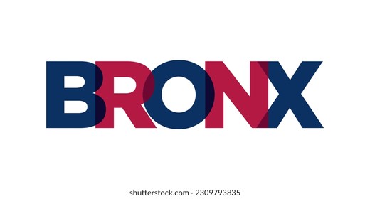 Bronx, New York, USA typography slogan design. America logo with graphic city lettering for print and web products.