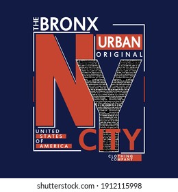 Bronx new York,slogan typography graphic,t shirt print,vector illustration