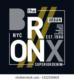 the bronx ny city cool awesome typography tee design vector illustration,element vintage artistic apparel product - Vector