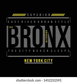 the bronx ny city cool awesome typography t shirt design vector illustration,element vintage artistic apparel product - Vector