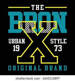 the bronx original brand typography, print design for t shirt, vectors