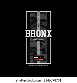 bronx slogan lettering text graphic illustration typography vector for casual t shirt