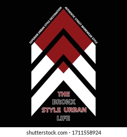 the bronx style urban typography, vector illustration
