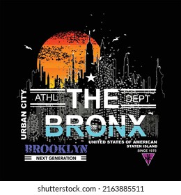The Bronx tee design graphic typography for print t shirt illustration vector art