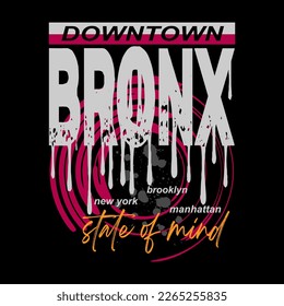 bronx text abstract typography vector design