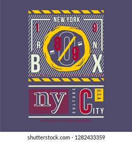 bronx text frame graphic design t shirt vector illustration art