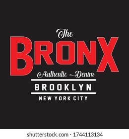 The Bronx t-shirt and apparel designs. Vector print, typography, poster, emblem.varsity
