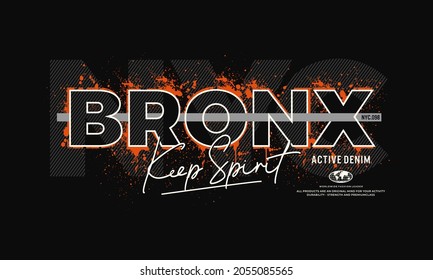 bronx t-shirt design and more.Premium Vector
