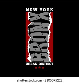 Bronx t-shirt design and more.Premium Vector illustration 