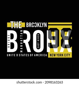 the bronx typographic t shirt design graphic, vector illustration