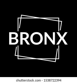 Bronx typography. Apparel graphic design. New York City urban background. Vector illustration.