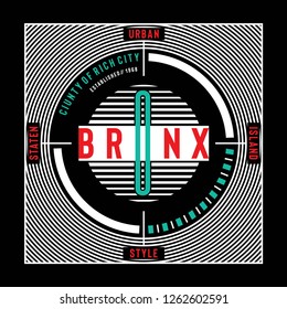  bronx typography design for print t shirt,vector illustration