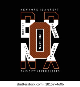 Bronx typography design for t shirt,vector illustration
