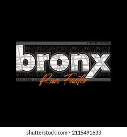 bronx typography design tee for t shirt,vector illustration