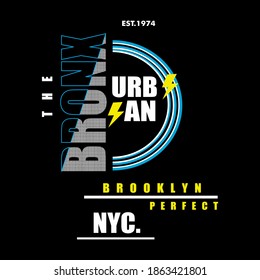 The Bronx typography design t-shirt print vector illustration 