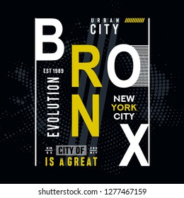 bronx typography design for t-shirt,vectors