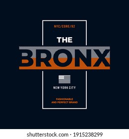Diseño gráfico de tipografía BRONX, para impresiones de camisetas, ilustración vectorial
