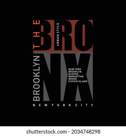 the bronx typography for print t shirt