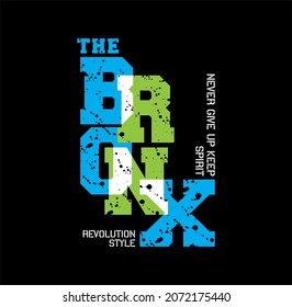THE BRONX typography tee design vector illustration,element vintage artistic apparel product