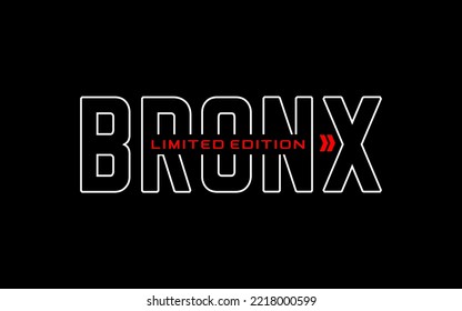 bronx  Typography tee shirt design vector illustration.

