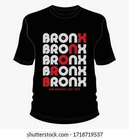 Das coole Design der Bronx-Grafiktypografie