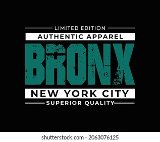 Bronx Typography Vector T-shirt Design for print 