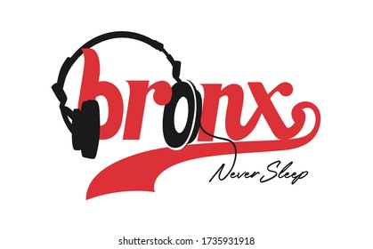 BRONX VECTOR TYPOGRAPHY FOR PRINT T SHIRT