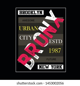 the bronx,brooklyn,new york,alphabet,lettering tee element vintage graphic t shirt,print vector typography illustration design