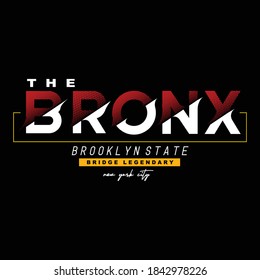 bronx,new york city text,unique letters typography graphic stock vector illustration design
