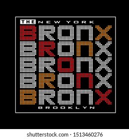 the bronx,new york,brooklyn,tee,element,graphic t shirt for print vector illustration design