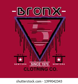 THE BRONX/NEWYORK typography design for t-shirt,vector illustration