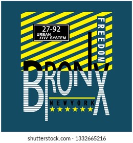 BRONX/NEWYORK typography design,vector illustration