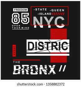 THE BRONX/NYC typography design,vector illustration