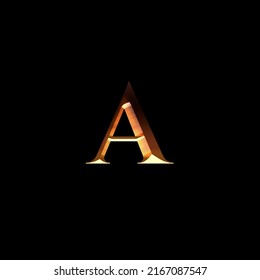 La Edad de Bronce es un alfabeto audaz con efectos metálicos 3d y un patrón de metal rayado dentro de las letras.