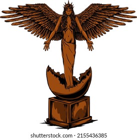 estatua de bronce ángel para monumentos