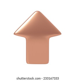 Bronze arrow. Highly detailed vector illustration.
