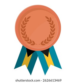 Bronze award medal with Bahamas flag ribbons for winners