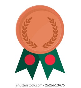 Bronze award medal with Bangladesh flag ribbons for winners