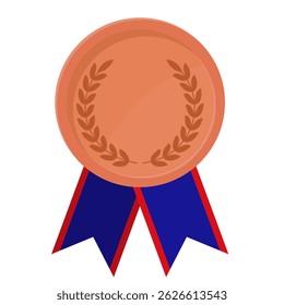 Bronze award medal with Belize flag ribbons for winners